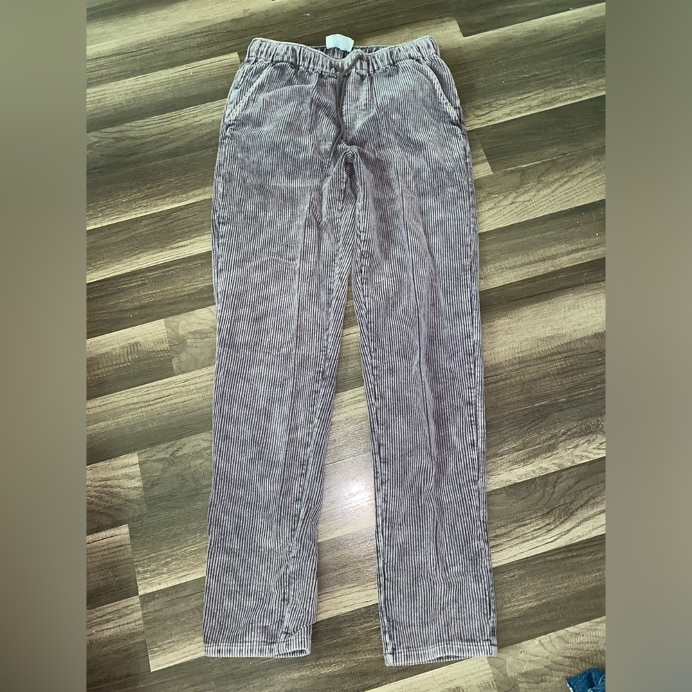 purple corduroy drawstring pants